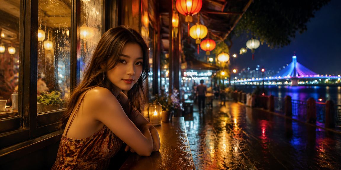 Người chơi slot game tại quán cà phê Đà Nẵng sử dụng điện thoại di động với ly cà phê truyền thống